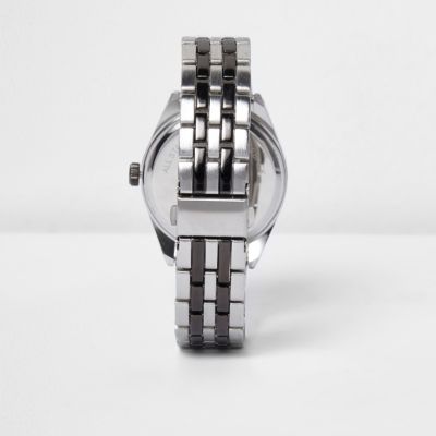 Multi silver tone chain watch